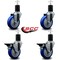 Service Caster 4'' Blue Poly Wheel Swivel 1-3/4'' Expanding Stem Caster Set 2 Brakes, 4PK SCC-EX20S414-PPUB-BLUE-2-PLB-2-134 - alternate 4